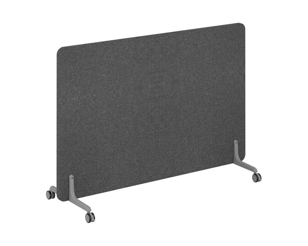 Перегородка на металлических опорах, на роликах 1638x26x1125 Magic (nd) Серый