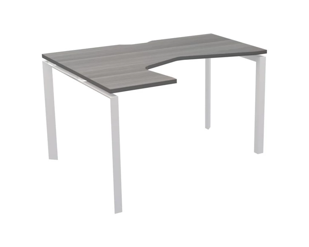 Стол эргономичный левый на металлокаркасе НТМП.П-040.ЛВ Аргентум