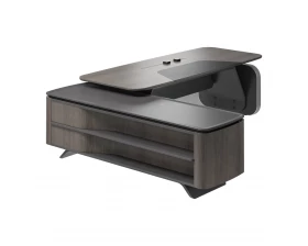 Стол руководителя на опорной сервисной тумбе - левый 2480x2240x750-1150 Atlas (Sun) images