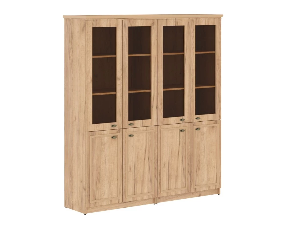 Шкаф большой с 4 стекланными дверьми 1808х466х2023 Raut