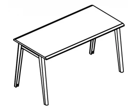 Письменный стол на металлокаркасе МТ (2 скоса) Alta MT images