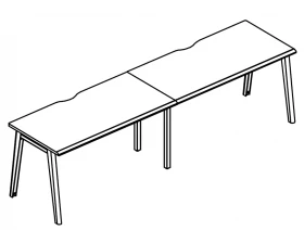 Рабочая станция каркас МТ 1 скос (2х160) Alta MT images