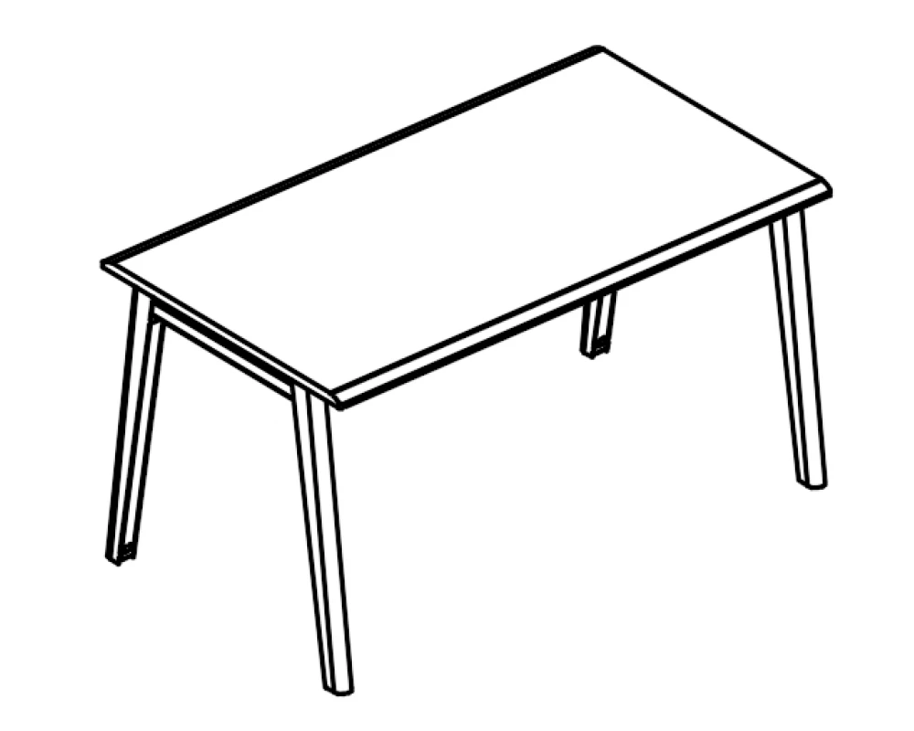 Стол на металлокаркасе МТ 2 скоса Alta MT