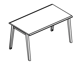 Стол на металлокаркасе МТ 2 скоса Alta MT images