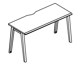 Стол офисный каркас МТ (1 скос) Alta MT images