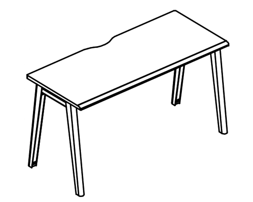 Стол письменный металлокаркас МТ 1 скос Alta MT