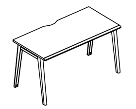 Стол письменный опоры МТ (1 скос) Alta MT images